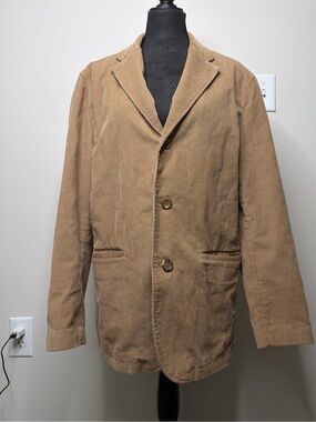 Vintage Y2K Banana Republic Beige tan Corduroy blazer Jacket boho
